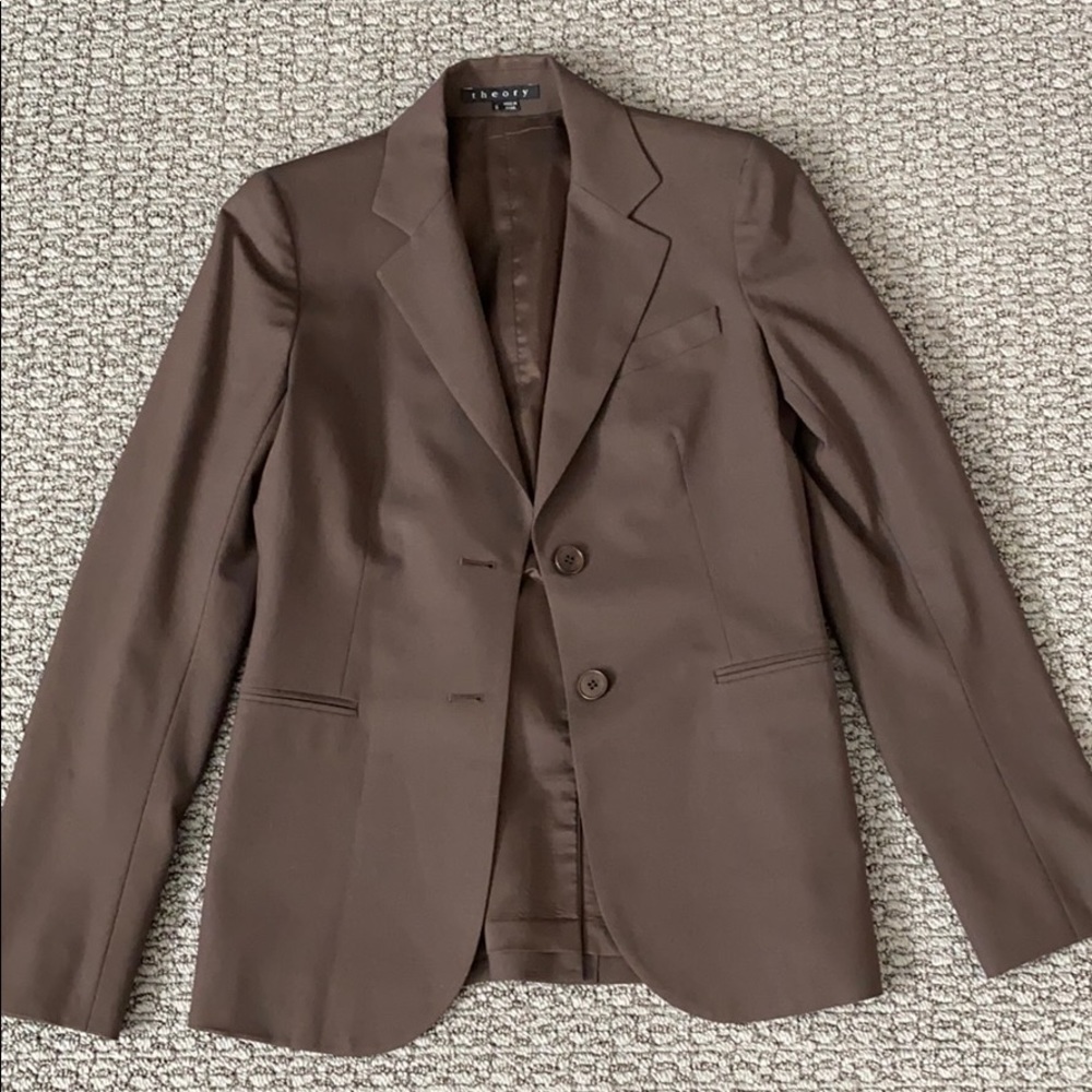 Theory brown suit jacket